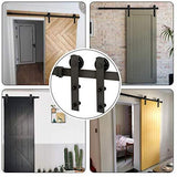 U-MAX 6 Ft Sliding Barn Door Hardware Kit -Heavy Duty Sturdy, Smoothly and Quietly -Easy to Install - Fit 36"-40" Wide Door Panel (I Shape Hanger)