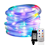 LED Rope Lights, 33ft 136 LED Waterproof String Lights with Remote, 8 Mode/Timer Fairy Lights for Christmas Holiday Garden Patio Party Halloween Home Pool Outdoor Indoor Decoration (Colorful)