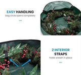 Premium Christmas Wreath Storage Bag 36” - Dual Zippered Storage Container & Durable Handles, Protect Artificial Wreaths by ZOBER