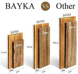 BAYKA Floating Shelves Wall Mounted, Rustic Wood Wall Shelves Set of 3 for Bedroom, Bathroom, Living Room, Kitchen