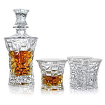 Vilmont Kepp Premium Whiskey Decanter Set, Lead Free Set of 4 Sophisticated Glasses for Whisky, Scotch, Bourbon, Rum in a Gift Box