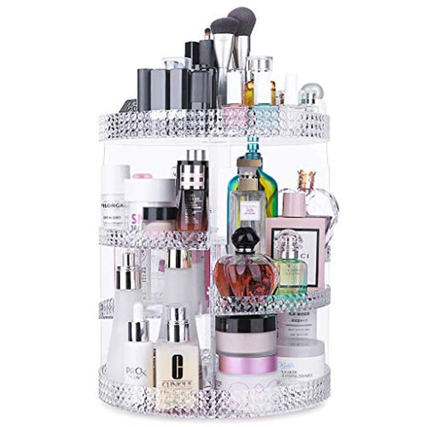 Awenia Makeup Organizer 360-Degree Rotating, Adjustable Multi-Function Makeup Storage, 7 Layers Large Capacity Cosmetic Storage Unit, Fits Different Types of Cosmetics and Accessories, Plus Size