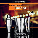 Bar Set 17-Pcs Jumbo Bartender Kit – Premium Cocktail Set Mixology Kit for Bar and Home - Best All-In-One Cocktail Shaker Set - Bartender Mixology Barware Set for Men and Women - Bar Tools Martini Kit