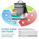 Lifewit Insulated Lunch Box Lunch Bag for Adults Men Women, 9L (12-Can) Soft Cooler Bag, Water-Resistant Leakproof Thermal Bento Bag for Work/School/Picnic, Grey