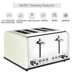 2 Slice Toaster, CUSIBOX Extra Wide Slots Stainless Steel Toaster with 7 Bread Browning Settings, REHEAT/DEFROST/CANCEL Function, 750W