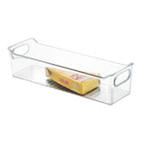 mDesign Kitchen, Pantry, Refrigerator, Freezer Storage Organizer Bins - Set of 4, Clear