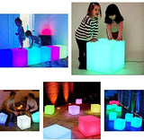 LED Light Cube LOFTEK : 4-inch RGB 16 Colors Cool Cube Lights with Remote Control, MCU Tesseract Mood Lamp, IP65 Waterproof and USB Charging Beside Desk Lamp,Perfect for Kids Nursery and Toys