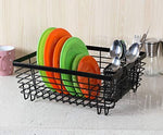 TQVAI Kitchen Dish Drying Rack with Full-Mesh Silverware Basket Holder, White