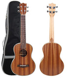 Kulana Deluxe Tenor Ukulele, Mahogany Wood with Binding and Aquila Strings + Gig Bag