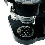 Modern Dry Food Dispenser with Dual Portion Control - Black & Chrome or White & Chrome Available (Dual Dispenser, Black)