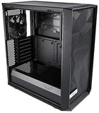 Fractal Design Meshify C - Compact Computer Case - High Performance Airflow/Cooling - 2X Fans Included - PSU Shroud - Modular Interior - Water-Cooling Ready - USB3.0 - Tempered Glass Light - Blackout