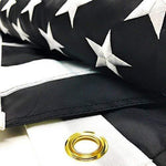 Thin Blue Line Flag: 100% US Made 4x6 ft with Embroidered Stars - Sewn Stripes - Brass Grommets - UV Protection - Black White and Blue American Police Flag Honoring Law Enforcement Officers