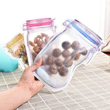 Total 18 Pieces Mason Jar Pattern Zipper Airtight Seal Bags Set Reusable Portable Food Saver Storage Bags for Travel Picnic Camping by APOL