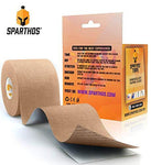 Sparthos Kinesiology Tape - Incredible Support for Athletic Sports and Recovery - Free Kinesiology Taping Guide! - Uncut 2 inch x 16.4 feet Roll