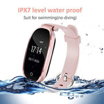 Fitness Tracker,Women Smart Fitness Watch, Heart Rate Monitor Smart Bracelet IP67 Waterproof Smart Bracelet with Health Sleep Activity Tracker Pedometer for Smartphone. (Rose Gold)