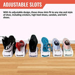 Homeries Shoe Slots Space Saver, Shoe Slots Organizer, Adjustable Shoe Slots Rack (18) Piece