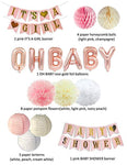 LUCK COLLECTION Girls Baby Shower Party Decorations It’s A Girl Baby Shower Decorations Kit with Oh Baby Foil Balloons It’s A Girl Banner Tissue Paper Pompoms Lanterns Honeycomb Balls