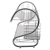 Zippem 2-Tier Dish Drying Rack – Dish Drainer, Chrome Plating Dish Rack, Includes Utensil Holder, and Drain Board, Silver 15.74 x 14.57 x 9.84 Inches