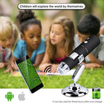 Portable Wireless WiFi Digital Microscope USB 2MP 1080P HD 50x to 1000x Magnification Handheld Endoscope Metal Stand iPhone iPad Android Phone Windows