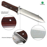 12'' Hori Hori Garden Knife,Perfect Garden Tool for Gardening,Landscaping&Digging(7'' Stainless Steel Blade with Ruler&Wood Handle), Leather Sheath, Plus Free Paper Knife!