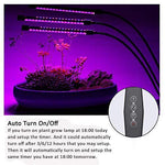 Povida Dual Head Plant Light, LED grow lights for indoor plants, 3/9/12 H Timer, 9 Dimmable Levels, 3 Switch Modes, 20W 40 LED, 360 Degree Adjustable Gooseneck Lights & Free Adapter, Red/Blue Spectrum