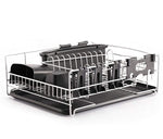 PremiumRacks Professional Dish Rack - 316 Stainless Steel - Fully Customizable - Microfiber Mat Included - Modern Design - Large Capacity