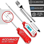 Kizen IP109 Waterproof Meat Thermometer with Long Probe Digital Instant Read Food Thermometer