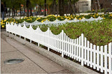 Jumbl Decorative 8 Piece White Picket Garden Fence Border