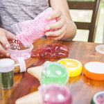 25pc Slime Kit For Making DIY Crystal Clear Slime | 18 Colors Slime, 6 Pack Foam Beads, 4 Fruit and 3 Ice Cream Containers | Slime Supplies and Glitter Accessories For Boys and Girls