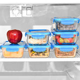 [6-Pack, 28oz] Glass Meal Prep Containers - Glass Food Storage Containers - Great for Lunch Portion Control and Food Prep - Glass Storage Containers with BPA-Free Locking Lids - Elacra