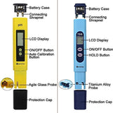 KETOTEK Water Quality Test Meter, Ph Meter Tds Meter 2 in 1 Kit with 0-14.00PH and 0-9990 ppm Measure Range for Hydroponics, Aquariums, Drinking Water, Ro System, Pool and fishpond