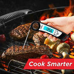 Kizen Instant Read Meat Thermometer- Waterproof Ambidextrous Thermometer with Backlight & Calibration.