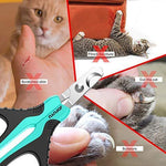 Updated 2019 Version Cat Nail Clippers and Trimmer - Professional Pet Nail Clippers and Claw Trimmer – Best Cat Claw Clippers for Bunny Rabbit Puppy Kitten Ferret Kitty and Small Animals - Sharp, Safe