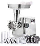 STX International STX-3000-TF Turboforce 3 Speed Electric Meat Grinder & Sausage Stuffer - Heavy Duty 1200 Watts - Size #12-4 Grinding Plates, 3 Stainless Blades, Sausage Stuffer & Kubbe Attachment