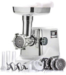 STX International STX-3000-TF Turboforce 3 Speed Electric Meat Grinder & Sausage Stuffer - Heavy Duty 1200 Watts - Size #12-4 Grinding Plates, 3 Stainless Blades, Sausage Stuffer & Kubbe Attachment