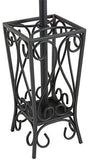 Southern Enterprises Metal Scrolled Coat Rack and Umbrella Stand 69"Tall in Black Finish