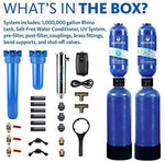 Aquasana Whole House Well Water Filter System w/ UV Purifier & Salt-Free Descaler - Filters Sediment & 97% Of Chlorine - Carbon & KDF Home Water Filtration - 500,000 Gl