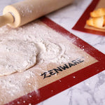 Zenware Professional Non Stick Silicone Baking Mat Cookie Sheet Liner - Set of 2