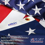 Anley |EverStrong Series| American US Flag 2x3 Foot Heavy Duty Nylon - Embroidered Stars and Sewn Stripes - 4 Rows of Lock Stitching - USA Banner Flags with Brass Grommets 2 X 3 Ft