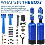 Aquasana Whole House Well Water Filter System w/ UV Purifier & Salt-Free Descaler - Filters Sediment & 97% Of Chlorine - Carbon & KDF Home Water Filtration - 500,000 Gl