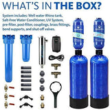 Aquasana Whole House Well Water Filter System w/ UV Purifier & Salt-Free Descaler - Filters Sediment & 97% Of Chlorine - Carbon & KDF Home Water Filtration - 500,000 Gl
