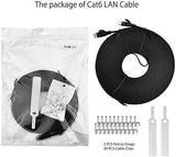 Lovicool Cat 6 Ethernet Patch Cable 100 ft Black, 4-Pair UTP Flat Networking Patch LAN Cable Ethernet Cords Network Wire Speed up to 250MHz with RJ45 Connectors 30m