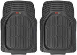 Motor Trend 4pc Gray Car Floor Mats Set Rubber Tortoise Liners w/ Cargo for Auto SUV Trucks