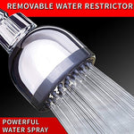 Shower Head - LIMITED TIME SALE - High Pressure High Flow Fixed Chrome 3 Inch Showerhead - Removable Water Restrictor - The Best Shower Head for Low Water Pressure