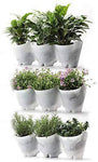 Worth Watering Indoor Outdoor Vertical Wall Hangers with Pots Included Wall Plant Hangers Each Wall Mounted Hanging Pot has 3 Pockets 36 Total Pockets