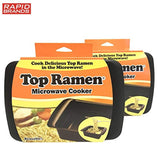 Top Ramen Rapid Cooker 2 Pack - Microwave Ramen in 3 Minutes - BPA Free and Dishwasher Safe - Black