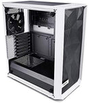 Fractal Design Meshify C - Compact Computer Case - High Performance Airflow/Cooling - 2X Fans Included - PSU Shroud - Modular Interior - Water-Cooling Ready - USB3.0 - Tempered Glass Light - Blackout