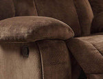 Homelegance Laurelton 90" Microfiber Double Reclining Sofa, Chocolate Brown