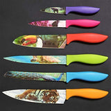Cosmos Kitchen Knife Set in Gift Box - Unique Gifts For Men and For Women - 6-Piece Colorful Cooking Chef Knives Set