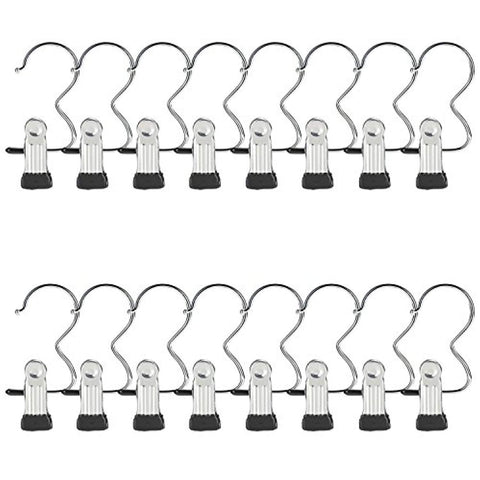 16 PCS Laundry Hook Boot Hanging Hold Clips Portable Hanging Hooks Home Travel Hangers Clothing Clothes Pins